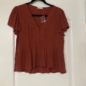 ruffle sleeve blouse